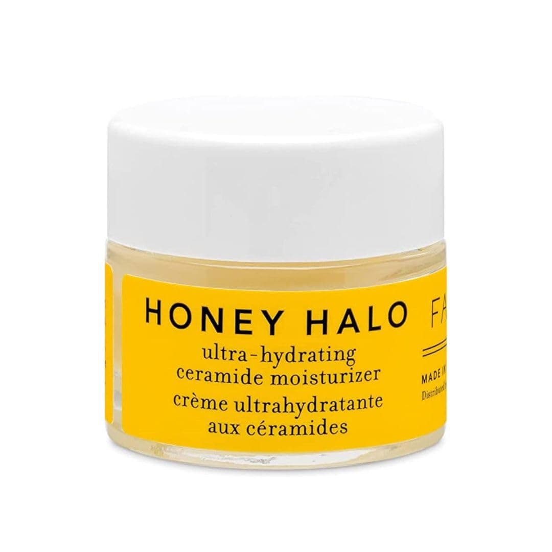 Ceramide Face Moisturizer - Honey Halo Ultra Hydrating Facial Moisturizer with Buckwheat Honey + Ceramides - Helps Restore Barrier + Replenish Dryness - Plumping Skin Care for Dry Skin (9ml)