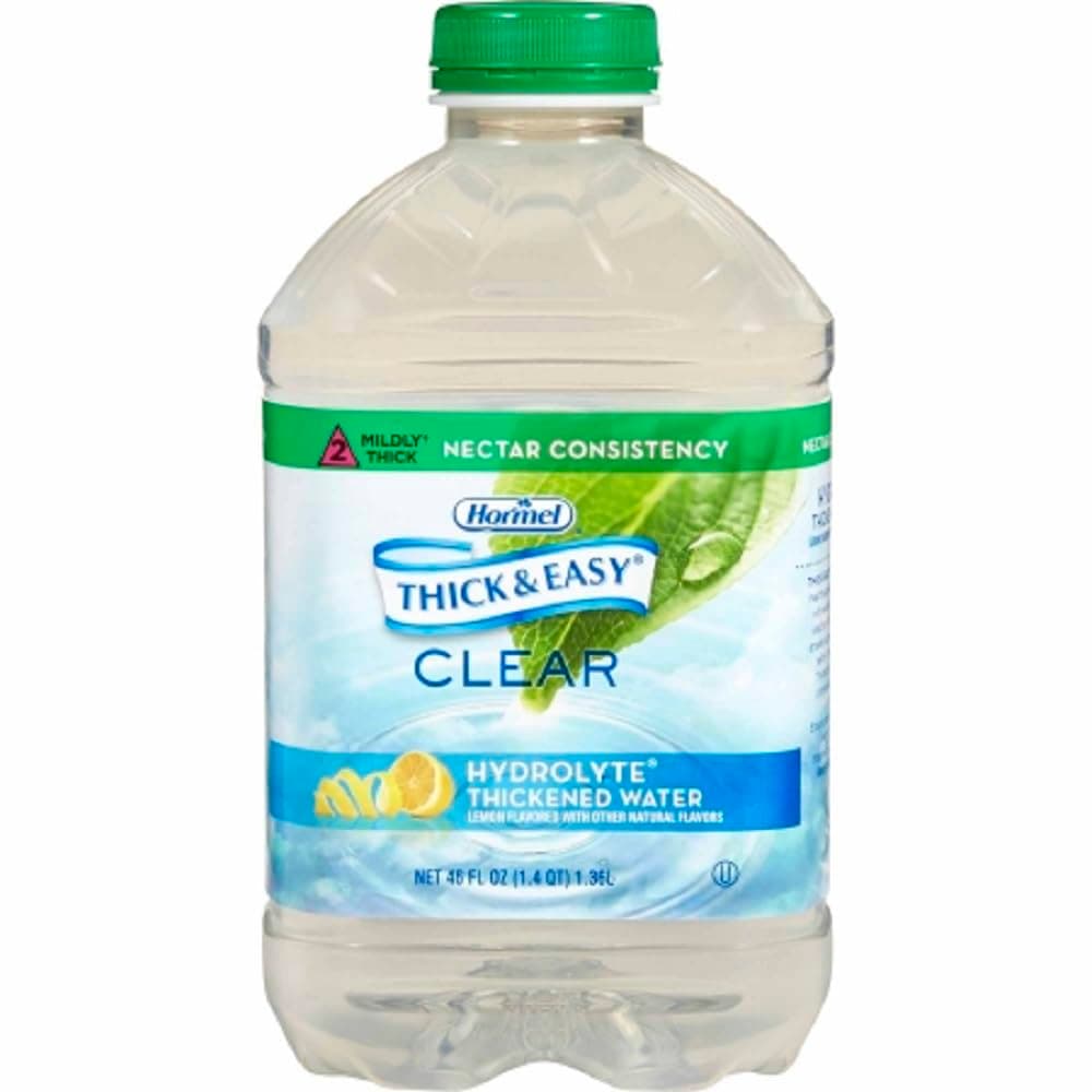 Ensur Thick & Easy Hydrolyte Thickened Water 46 oz. Bottle Lemon Flavor Ready to Use Nectar Consistency, 12863 - Sold by: Pack of One