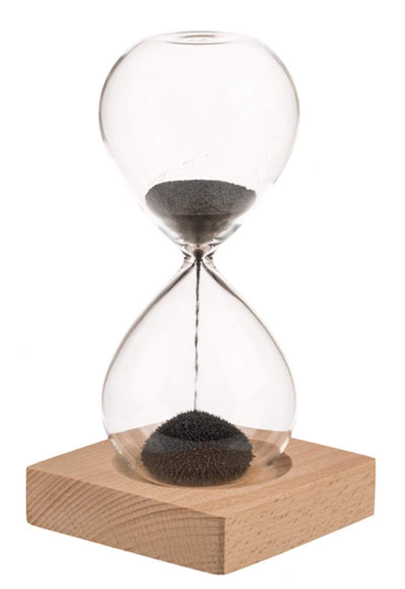 Bada Bing Hourglass Magnetic Height Approx. 16 cm approx. 1 Minute Hour Clock with Magnetic Sand Iron Chips Decoration 89