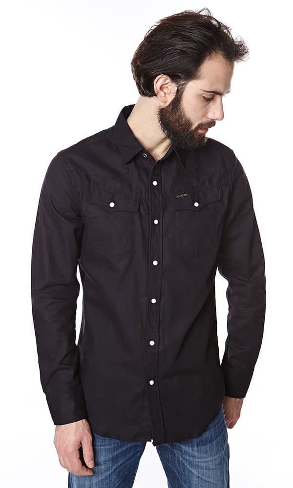 G-Star Men's Tailor Longsleeve Shirt In Light Weight Diamond Denim