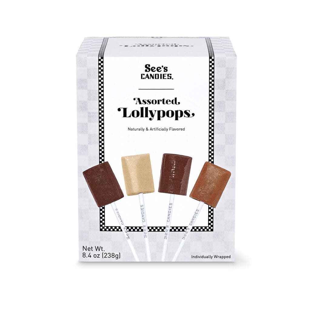 See's Candies 8.4oz Assorted Lollypops Pack of 12
