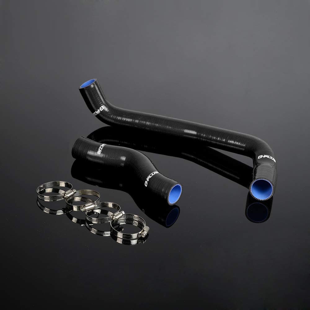 Compatible with Nissan Skyline GTM R32 ECR32 RB20DET 1989-1993 Radiator Coolant & Heater Silicone Hose Kit (Black -With Clamp Set)