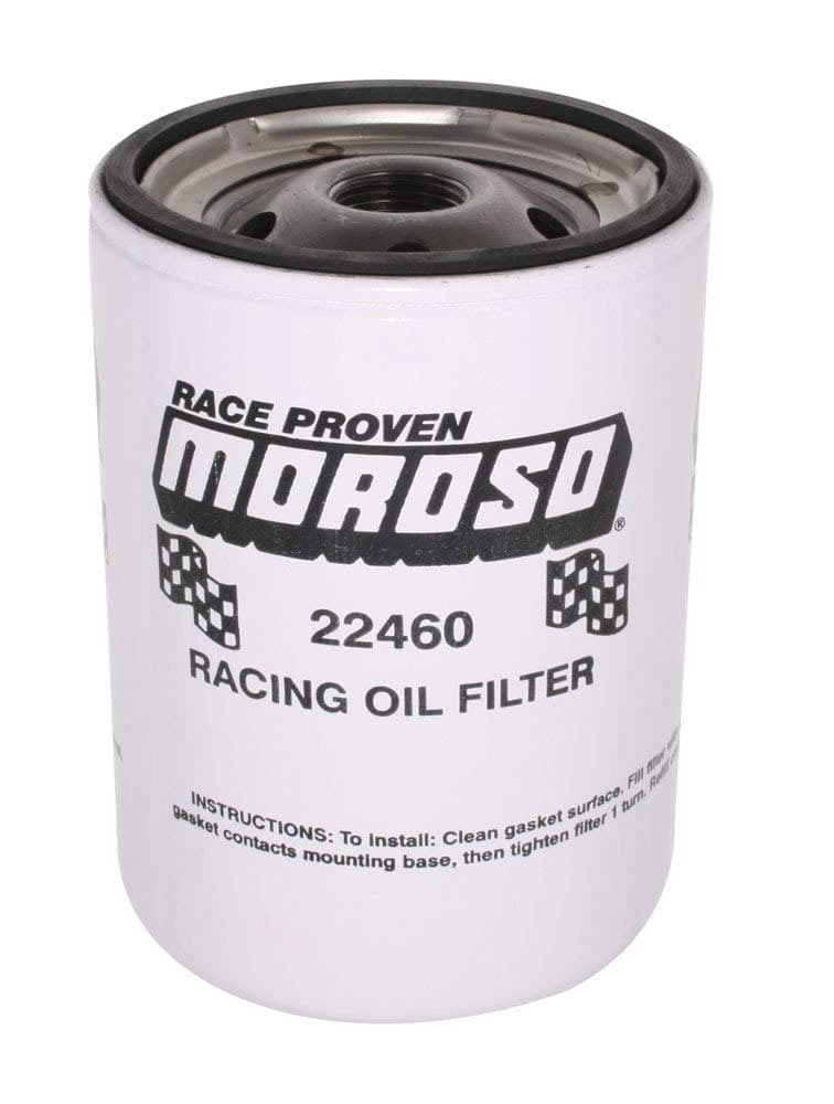 Moroso 22460 Racing Oil Filter, Long Chevy w/ 13/16-16 Thread, PH13 TG13 HP4 51061 PF35 6438384 6437946 6435679 HP-3002 LF24 LF224