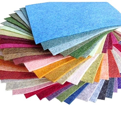 38 Piece Merino Wool Blend Felt - Heathered Colors - Made in USA - OTR Felt (6X12 inch)