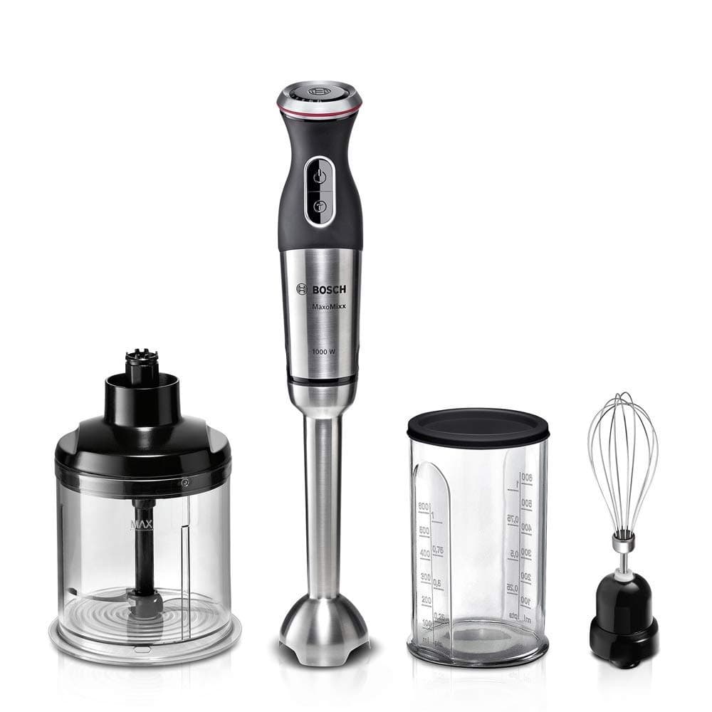 BATIDORA BOSCH MSM89160 - 1000W - SELECTOR VELOCIDAD 12 POSICIONES - PULSADOR TURBO - PIE DESMONTABLE - PICADOR XL - VARILLA BATIDORA - VASO MEZCLAS