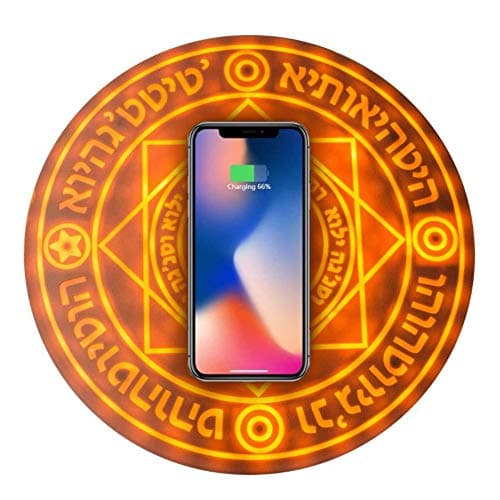 Magic Array Wireless Charger, 10W Fast Qi-Certified Wireless Charging Pad, Compatible iPhone XR/Xs Max/XS/X/8/8 Plus, Fast-Charging Galaxy S10/S9/S9+/S8/S8+/Note 9/Note 8, (No AC Adapter)