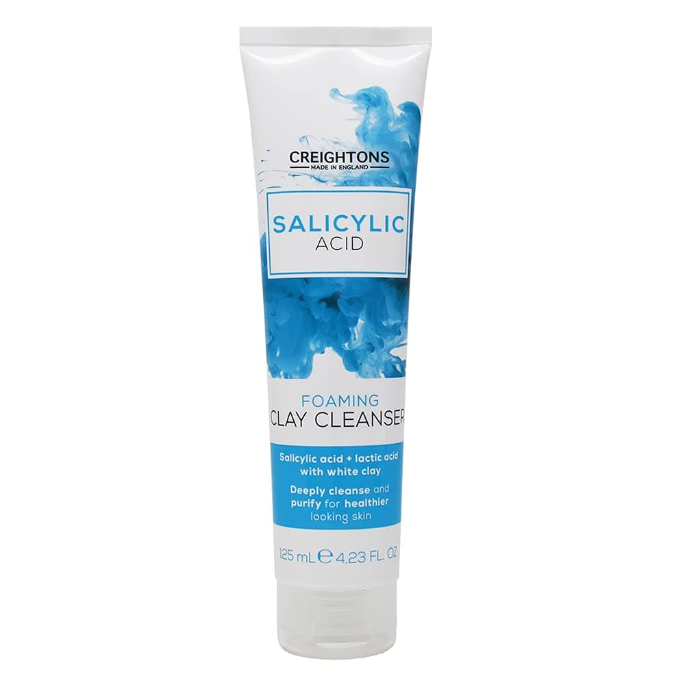 Creightons Salicylic Acid Foaming Clay Cleanser (125ml) - Contains Salicylic Acid & Lactic Acid with White Clay to Deeply Cleanse & Purify for Healthier Looking Skin