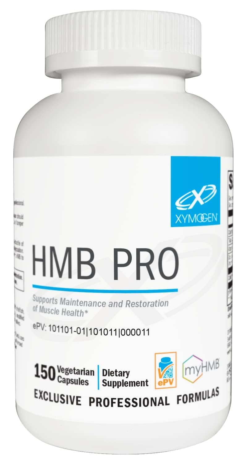 XYMOGEN HMB PRO - HMB Supplements for Muscle Recovery - Calcium Supplement with Vitamin D3 - Gluten Free, Vegan, Non GMO (150 Capsules)