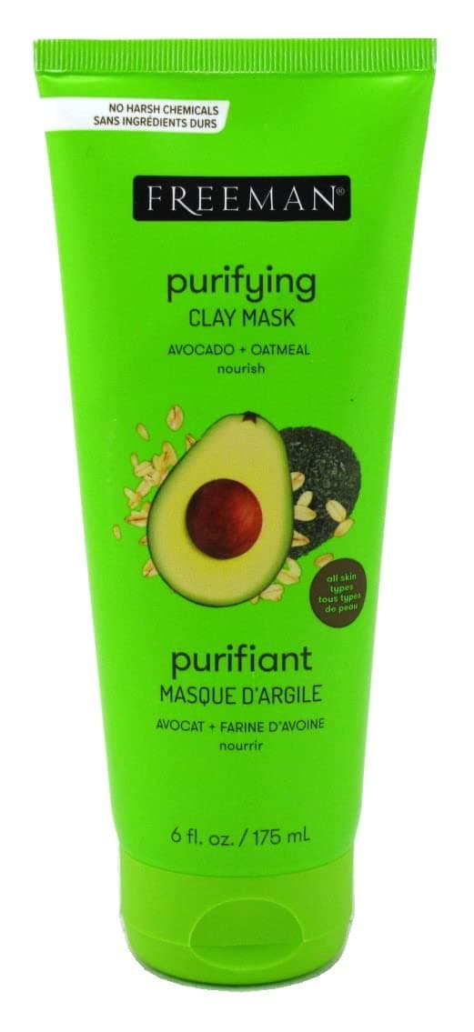 Freeman Feeling Beautiful Facial Clay Masque Avocado & Oatmeal 6 oz ( Pack of 6)