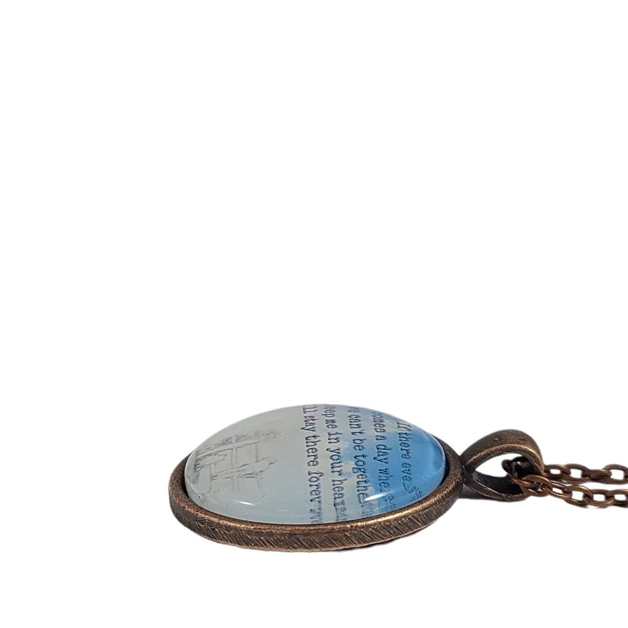 Winnie the Pooh Christopher Robin AA Milne Goodbye Quote Necklace