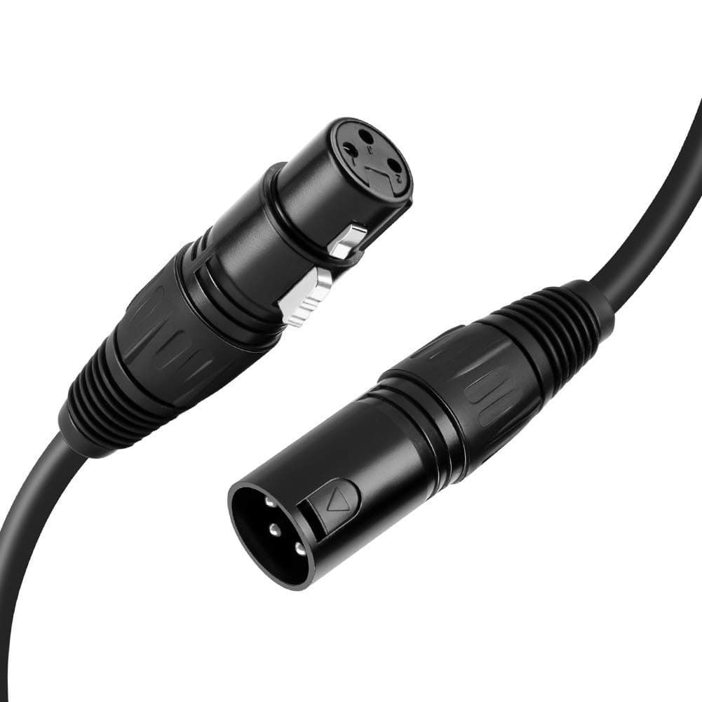 XLR Cable, CableCreation 3FT XLR Male to XLR Female Balanced 3 PIN XLR Microphone Cable Compatible with Shure SM Microphone, Behringer, Speaker Systems, Radio Station and More, Black