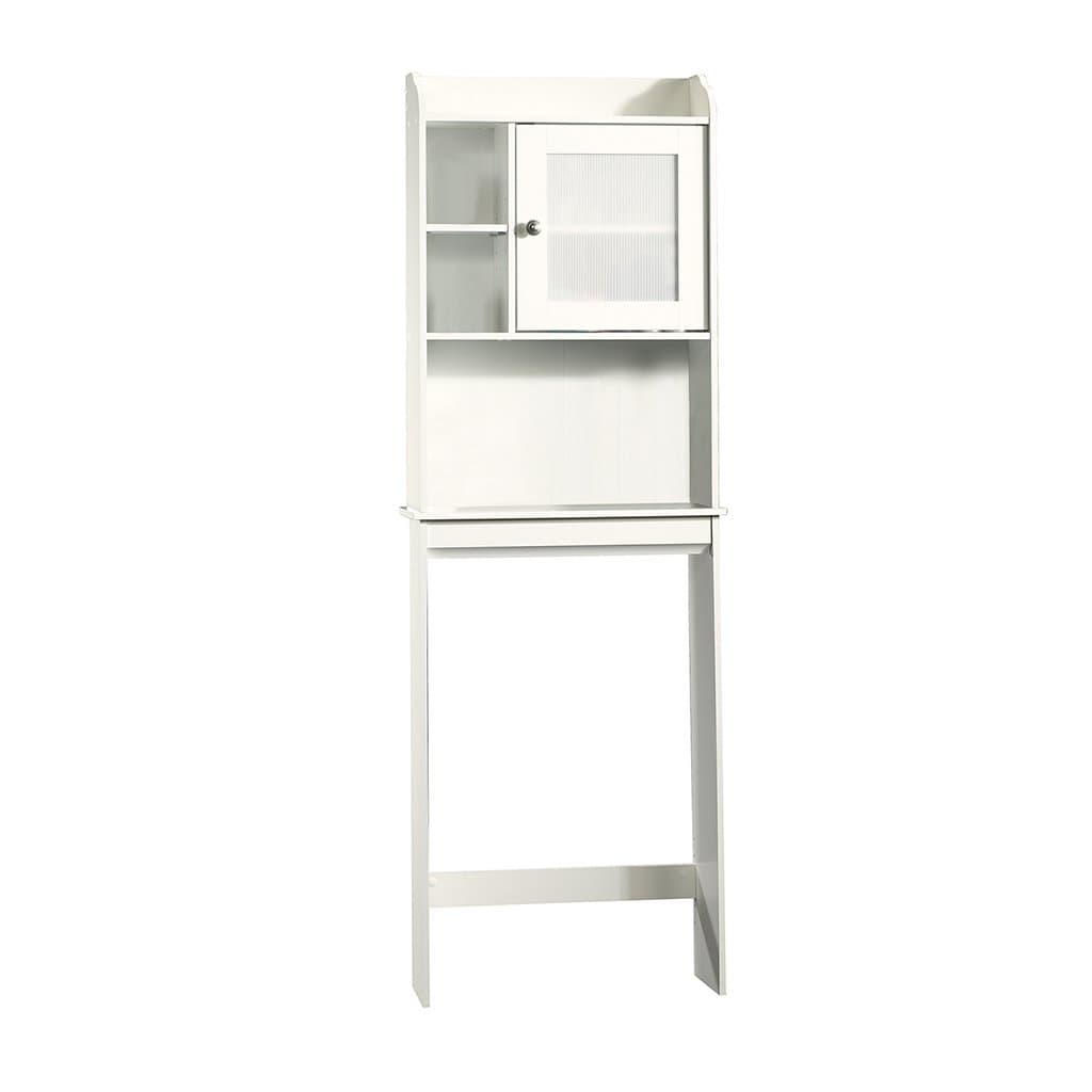 Sauder Caraway Etagere Bath Cabinet, Soft White Finish