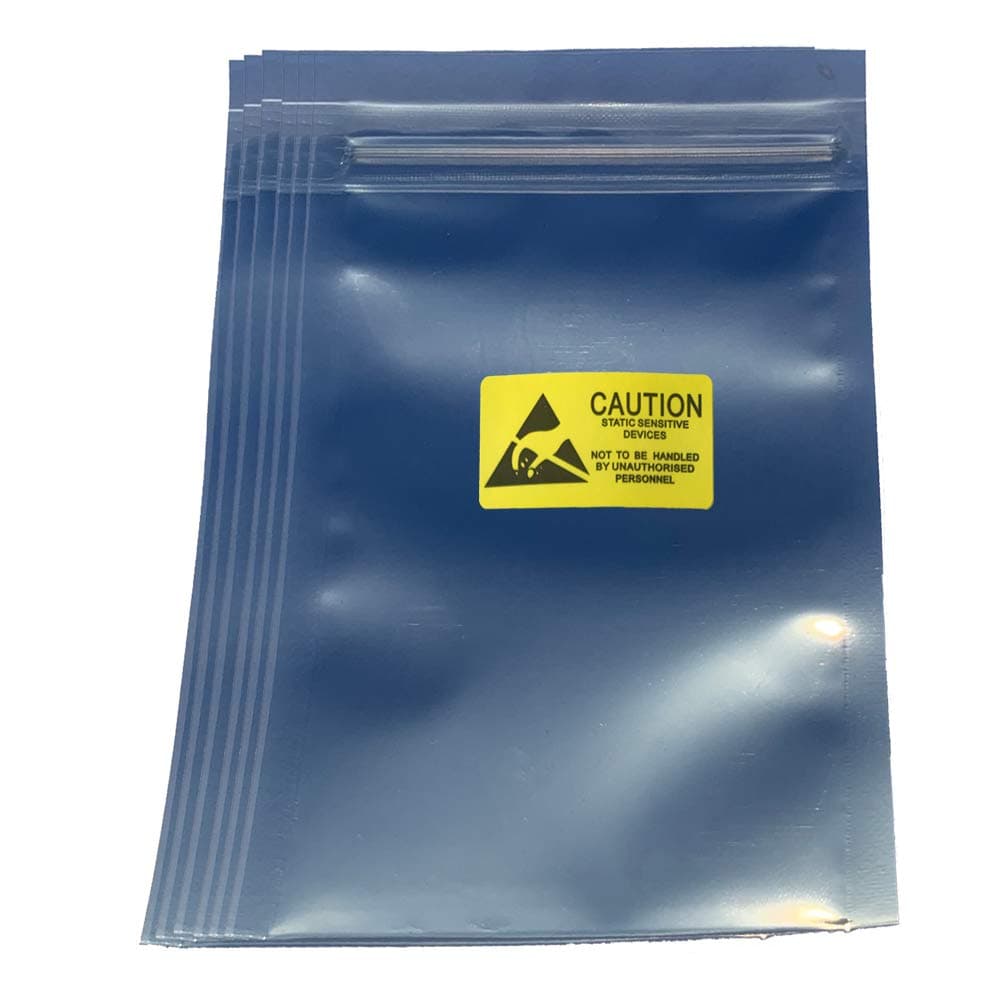 Antistatic Bags - 100pcs 3.2x4.7in/8x12cm ESD Bags with Labels for Hard Drive HDD ESD Shielding
