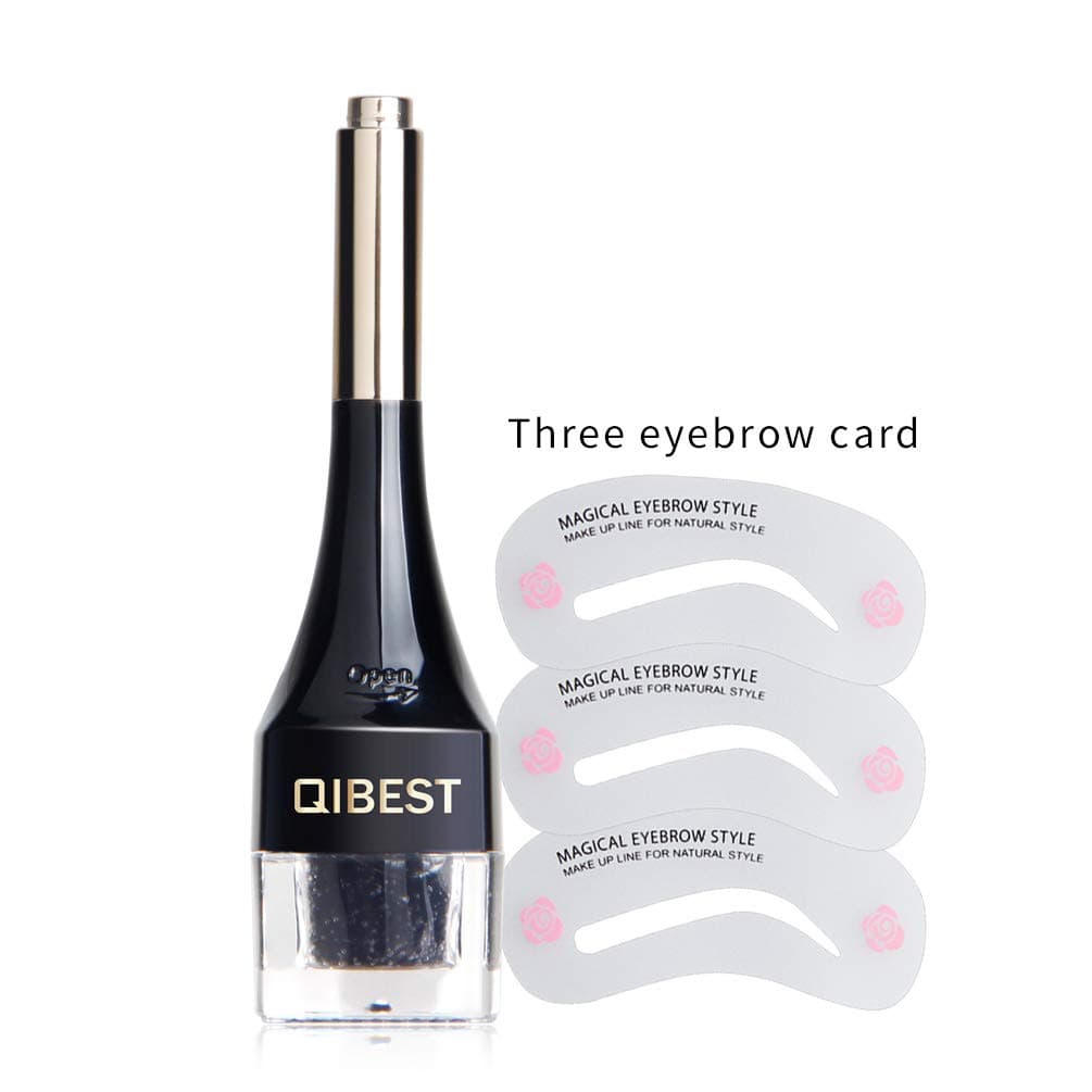 Waterproof 3D Eyebrow Extensions Gel Fiber Building Brow Hair Cream-Gel Benefit 25g (Black)