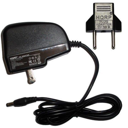 HQRP AC Adapter for Casio KL1500 / KL-1500 / KL7200 / KL-7200 / KL820 / KL-820 Label Printer Power Supply Cord plus Euro Plug Adapter