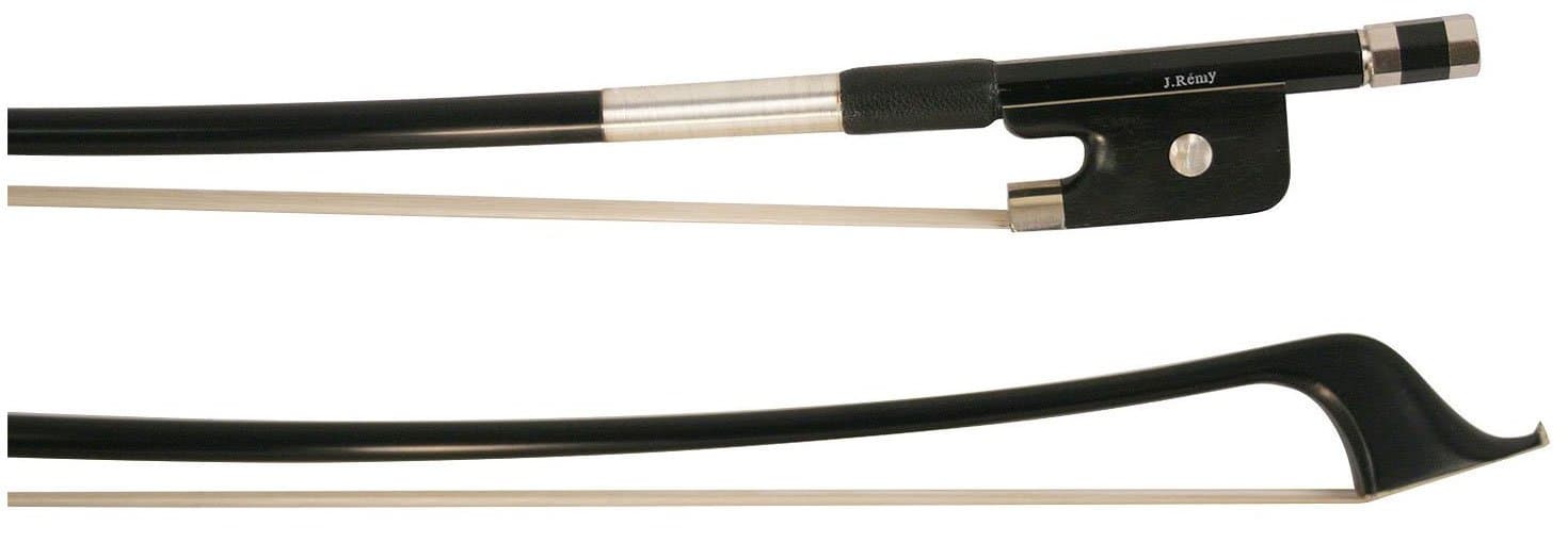 Knilling 4111F12 J. Remy Standard Carbon Fiber Black Bass (French) Bow: 1/2