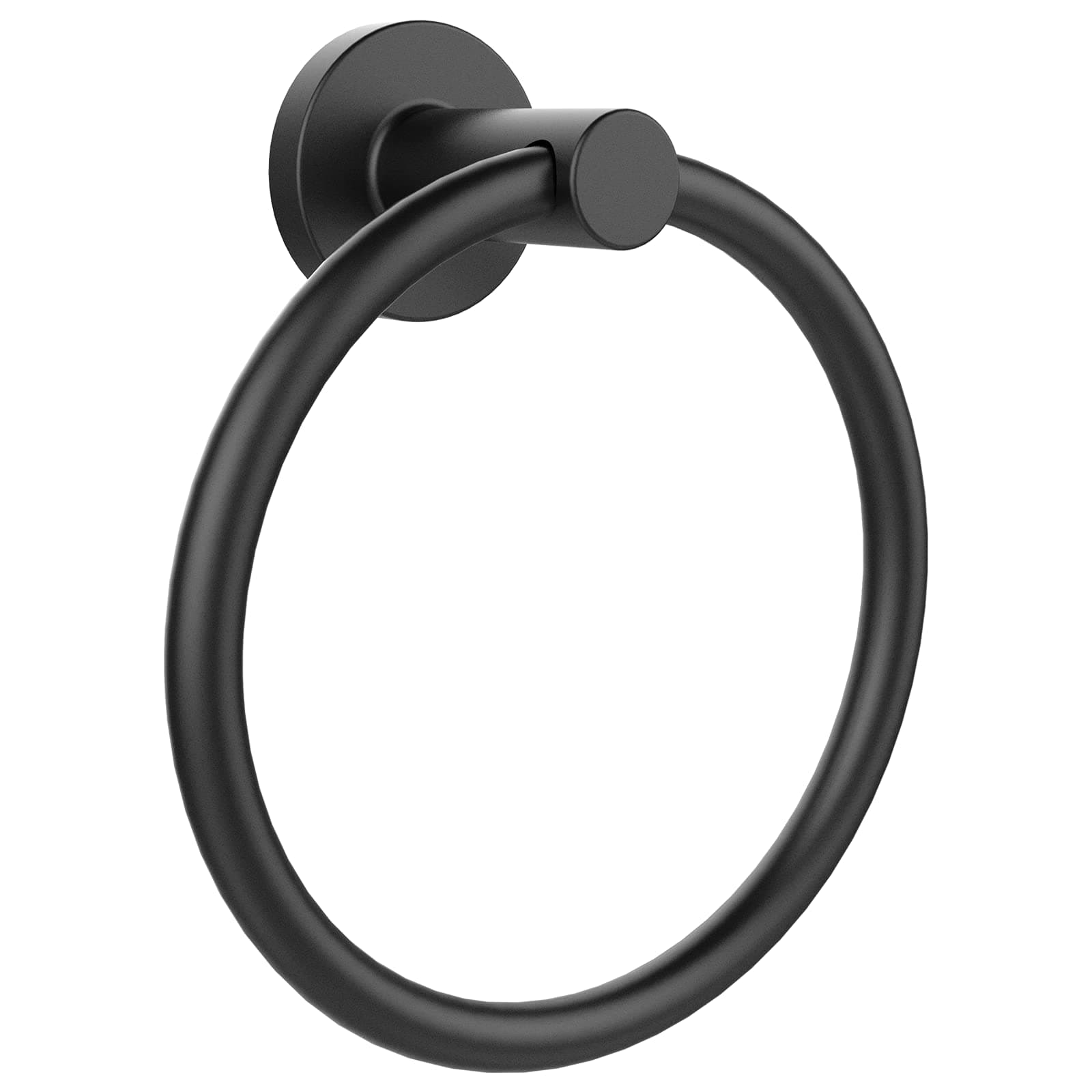 NileHome Towel Holder for Bathroom Wall Matte Black Towel Ring 304 Stainless Steel Hand Towel Holder Heavy Duty Towel Hanger for Bath, Kitchen