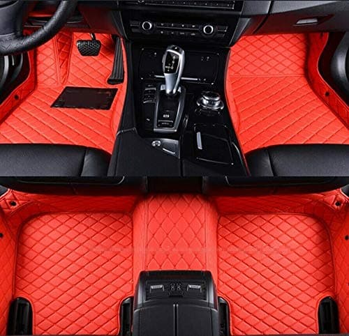 for Dodge Challenger 2015-2018 Car Floor Mats Custom Luxury FloorLiner Pads Protector Auto Mats Carpets (Red,2016)