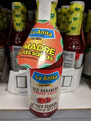La AnitaRed Habanero Pepper Sauce 4 Oz (6 Pack)