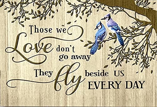 Licpact Metal Signs Plaques Wall Decor Hanging Art Blue Jay Love Posters Prints Art Sculpture Decorative for Home Bedroom 8 X 12 Inches