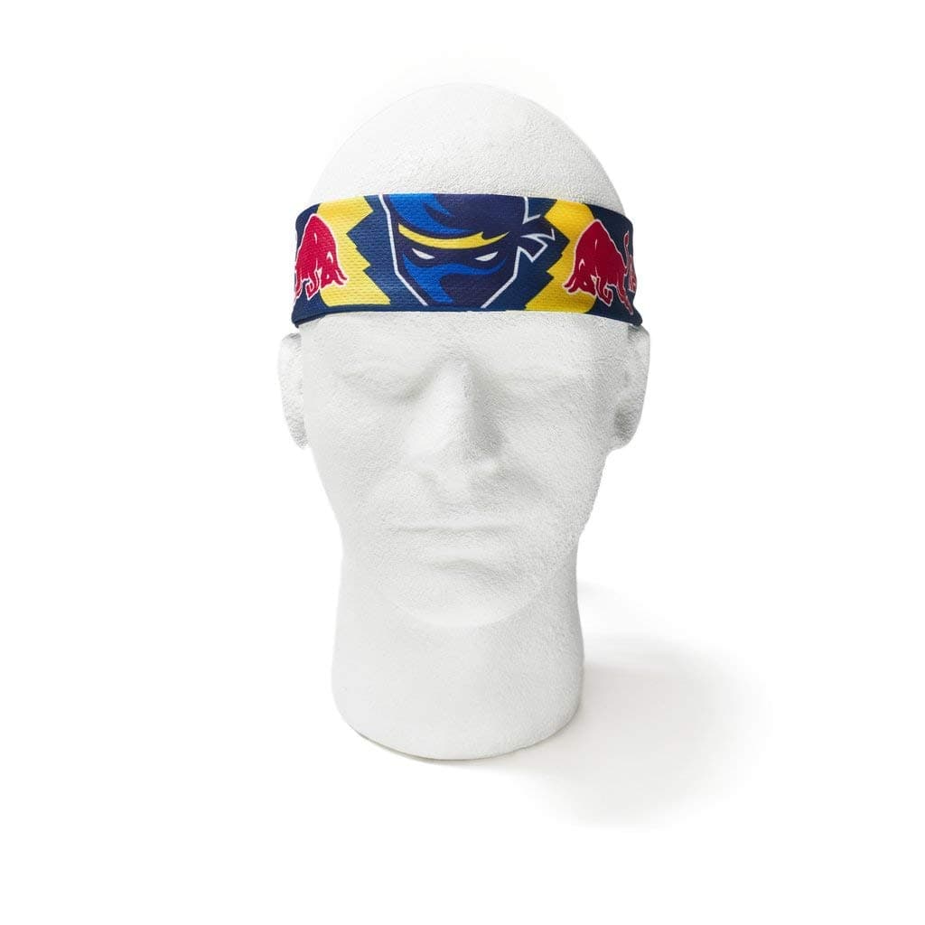 Red Bull Official Ninja x Redbull Headband - Men/Boys, Gamers, Esports Fans, Teens, Boys, Kids (Male), 39 inches x 1.7975, Red, Blue