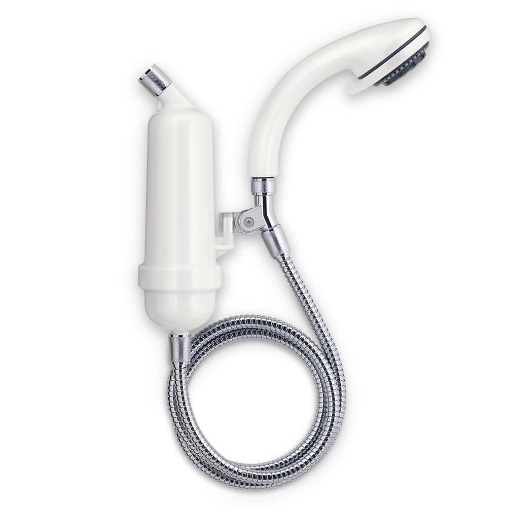 Premium Shower Filter SF-7C with Deluxe 5-Spray Wand & Advanced ThermalGuard for 96.6% Certified Chlorine Reduction (White), 10,000 Gal, WQA Gold Seal