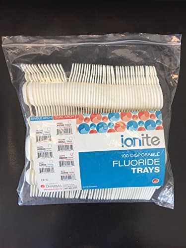 100x Fluoride Arch Foam Trays Dental Dual MEDIUM White Pack Disposable Cubetas