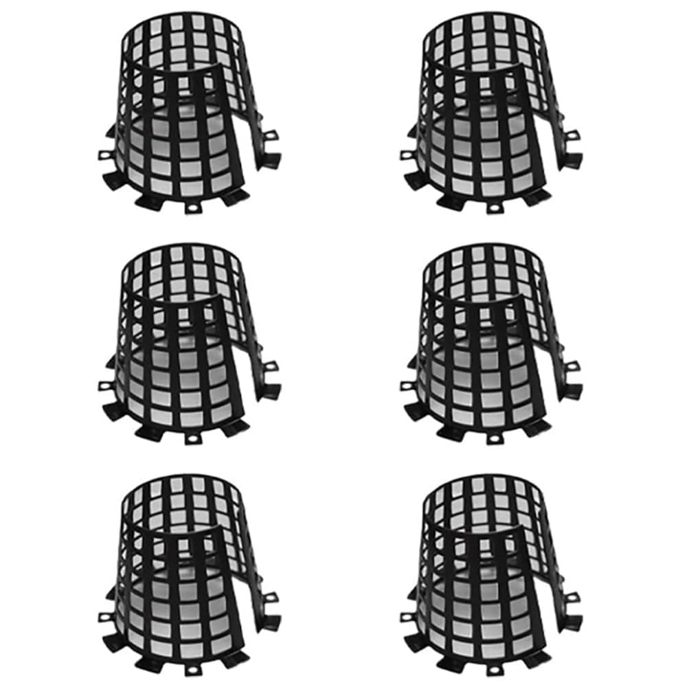 Smart Spring Plant and tree guard and protector for trees, plants, saplings, landscape lights, lamp posts, more; expandable for larger trees; provides protection from trimmers, weed whackers (Black-6)