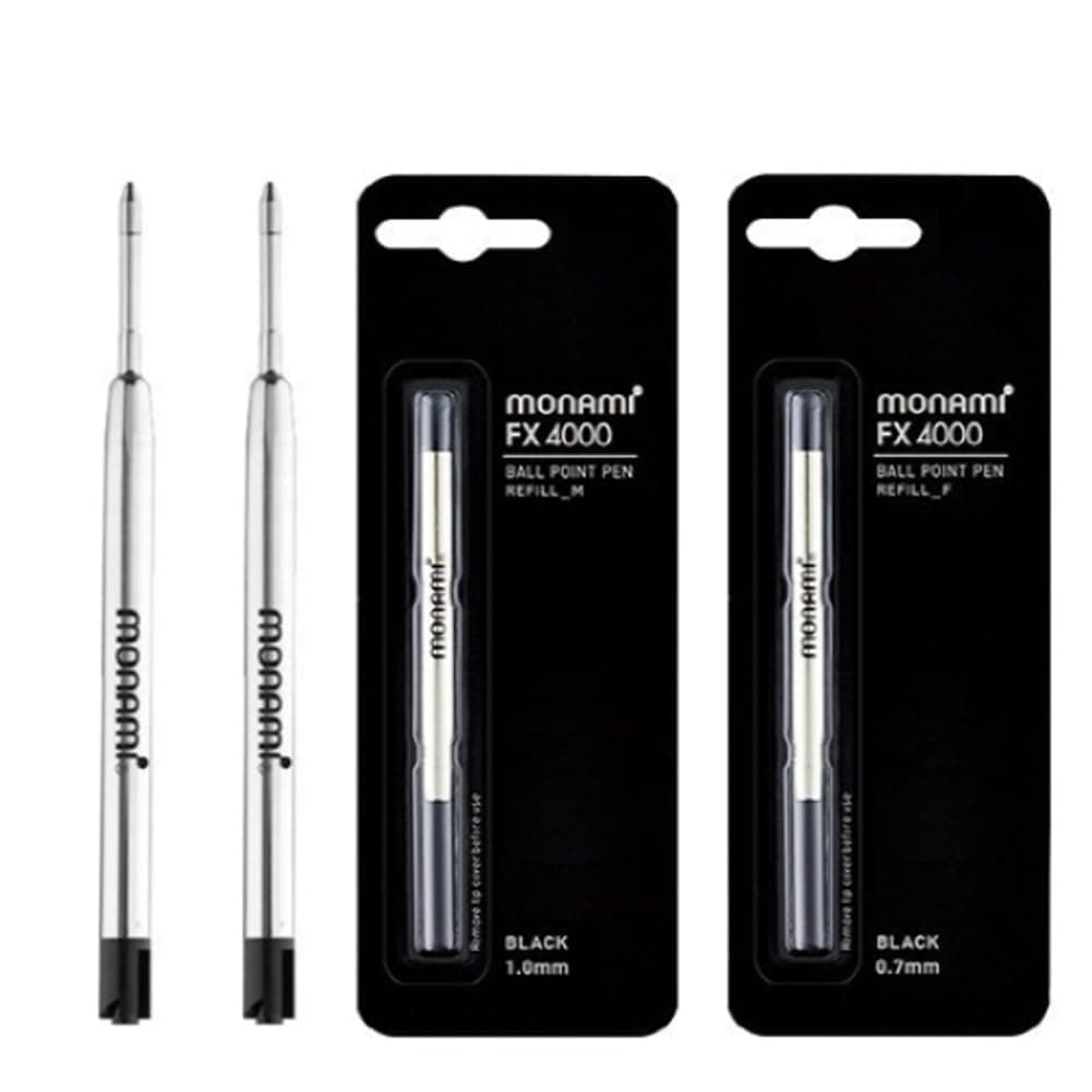 4 Pcs FX-4000 153 Ballpoint Pen Refill 0.7mm(2Pcs)/1.0mm(2Pcs)
