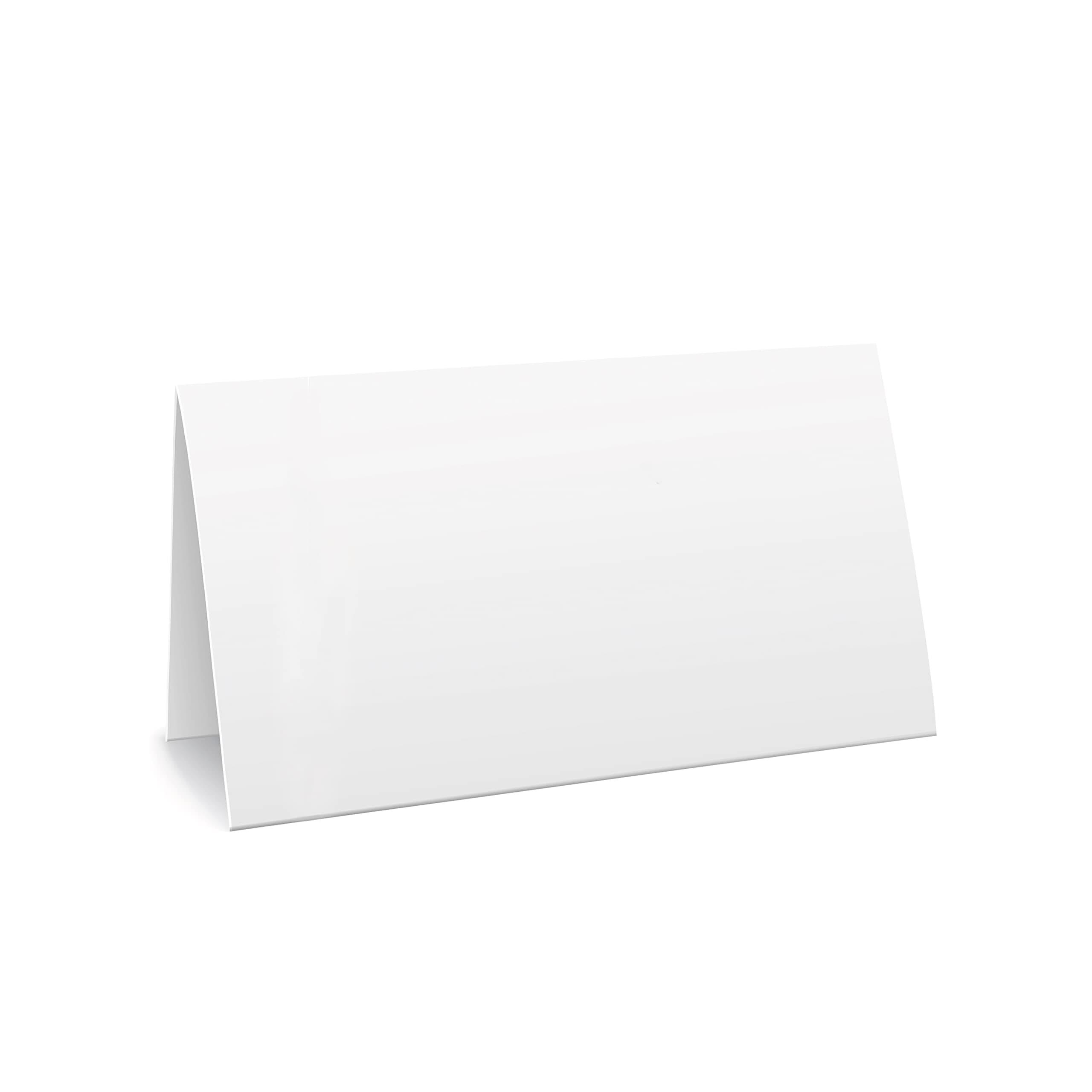 Premium 100 Blank Place Cards - Textured Table Tent Cards for Weddings, Banquets & Dinner Parties - 8.9cm x 5.1cm (3.75" x 2.5")