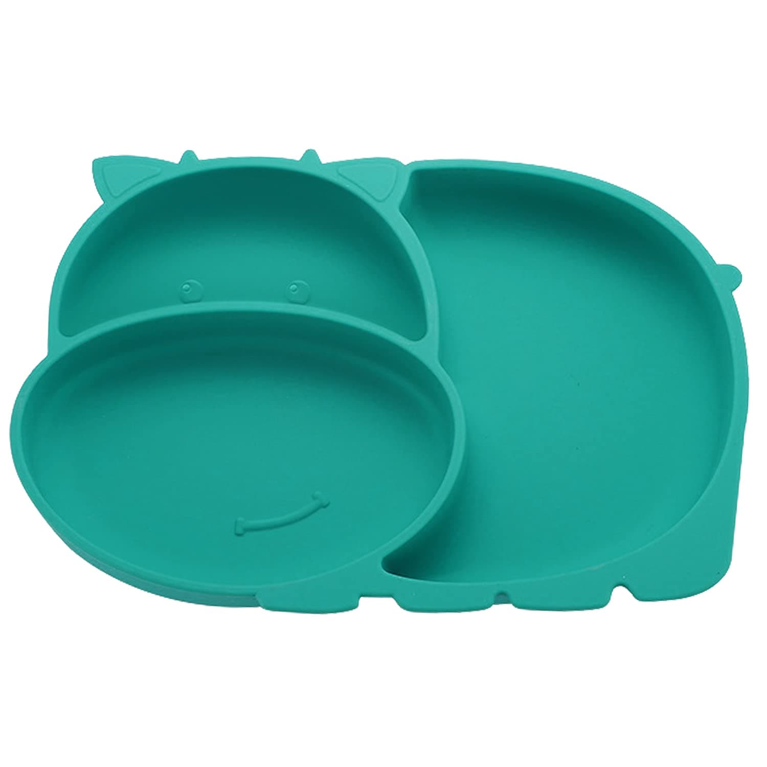 Suction Plates for Baby,Toddler Plates with Suction,Silicone Divided Kids Placemat Fits Most Highchair Trays (Green)