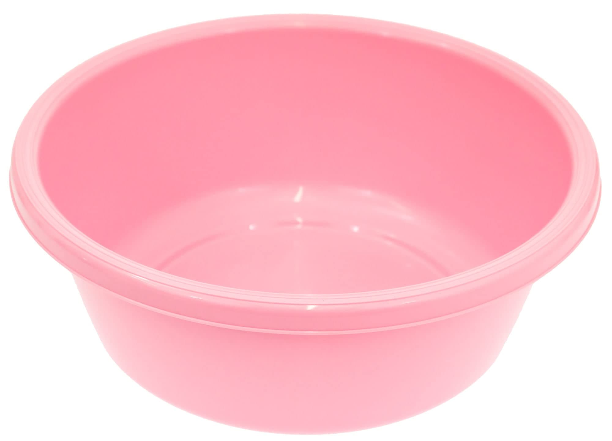 Royle Home Round Circular 32cm Plastic Washing Up Bowl (Pastel Pink)