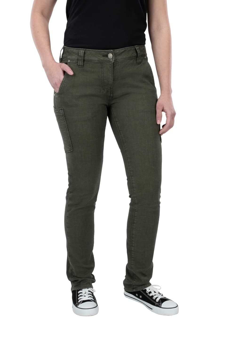 Vertx Women's Straight-Fit Kesher Stretch Ops Tactical Pants with Pockets for Work, Outdoor, Hiking, Denim