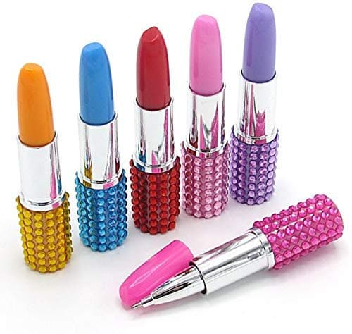 Dazzling Toys Adorable Bling Rhinestone Lipstick Pens - Pack of 12 Assorted Colors