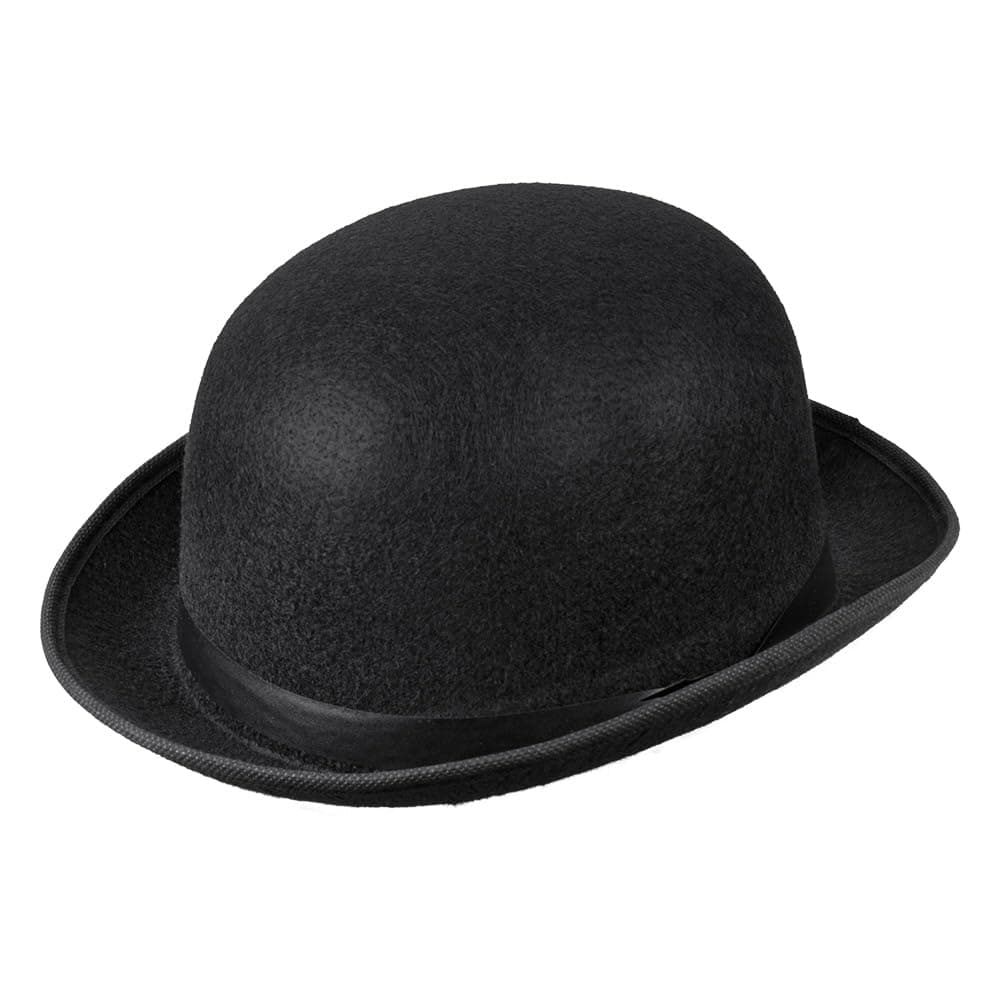 Boland Black Bowler Hat Adult Victorian Style Derby Chaplin Magician Steampunk Cosplay Halloween Costume Accessories Adults One Size