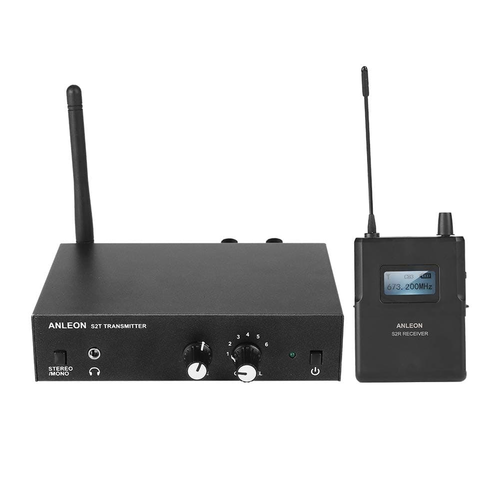 In-Ear Monitor System, For ANLEON S2 UHF Stereo Audio Wireless Monitor System 670-680MHZ Transmitter and Receiver (UK Plug)