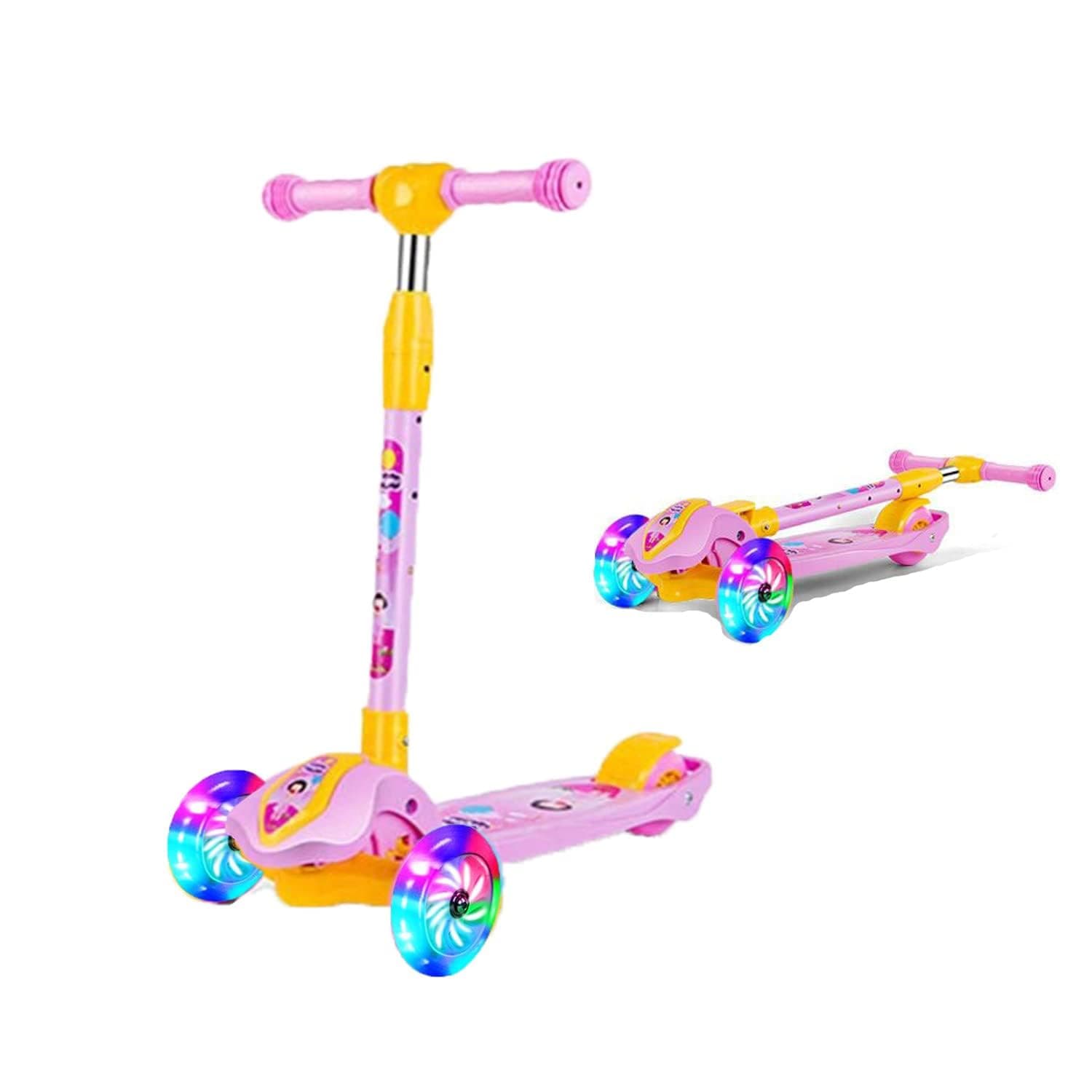 Scooter For Kids, 3 Wheel Scooter, Adjustable Height & Flashing Led Wheels For Toddler, Kick Scooter For Kids, Boys & Girls, Suitable For Age 3-8