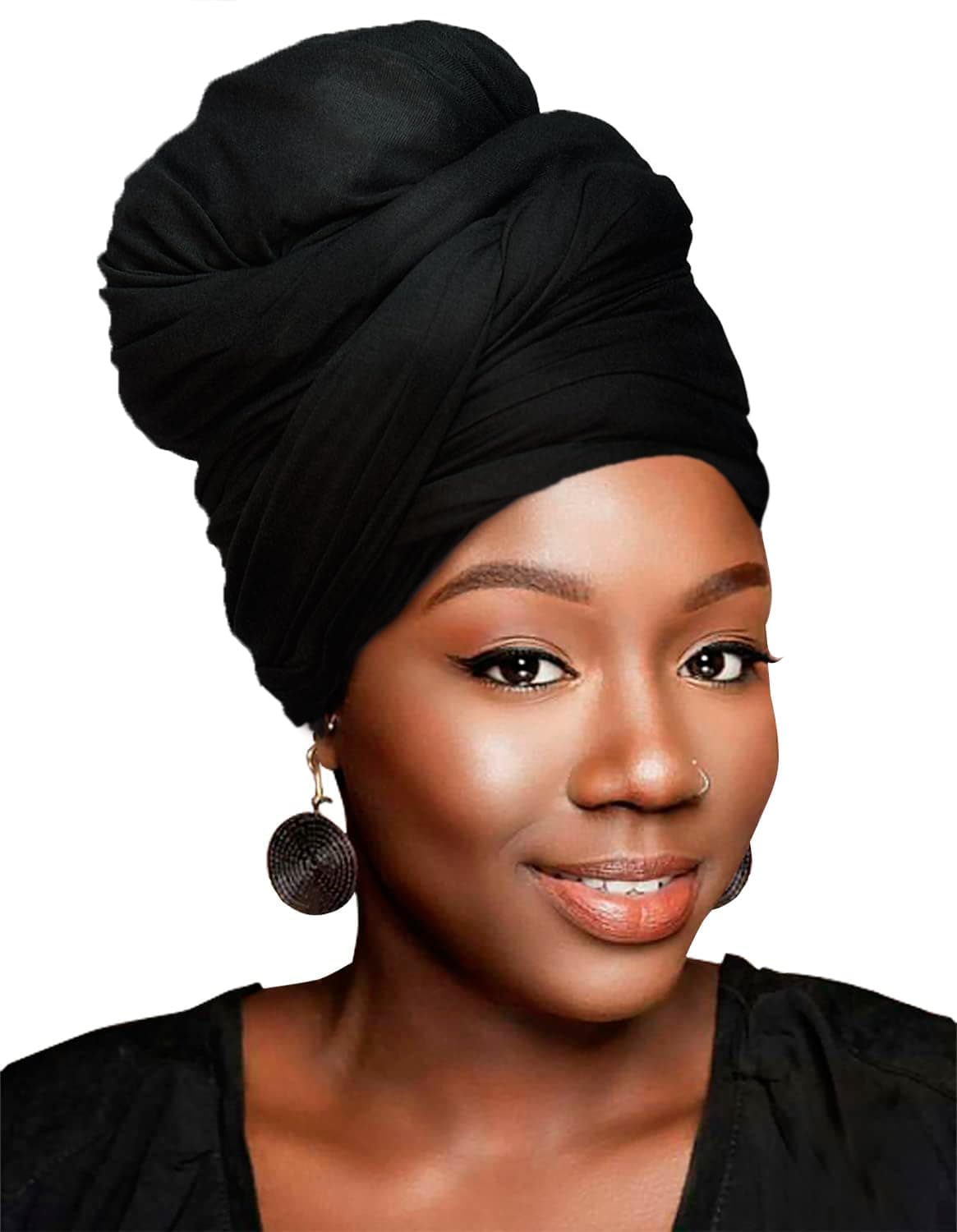Head Wraps Turbans Stretch Jersey Knit Headwraps Wrap Turban Scarf Tie for Women