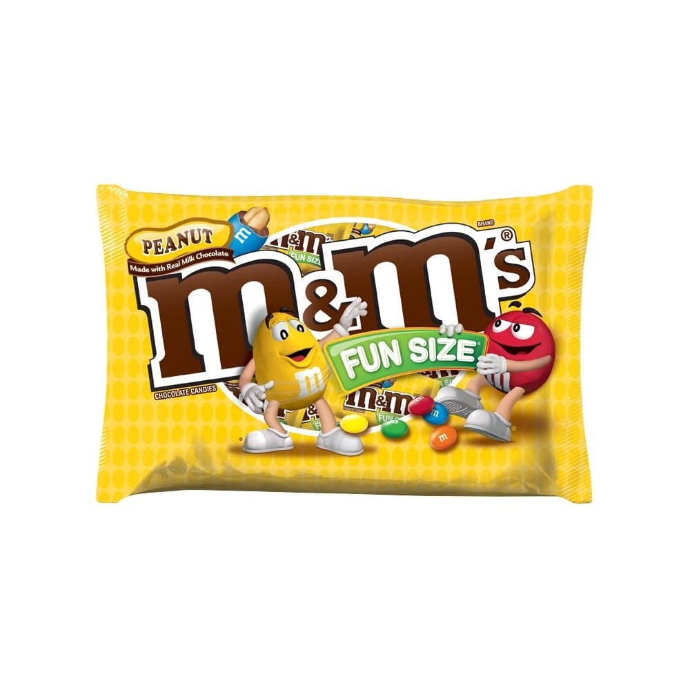 M&M'S Peanut Chocolate Candy Fun Size Bag 18.8 Ounce (Pack of 3)