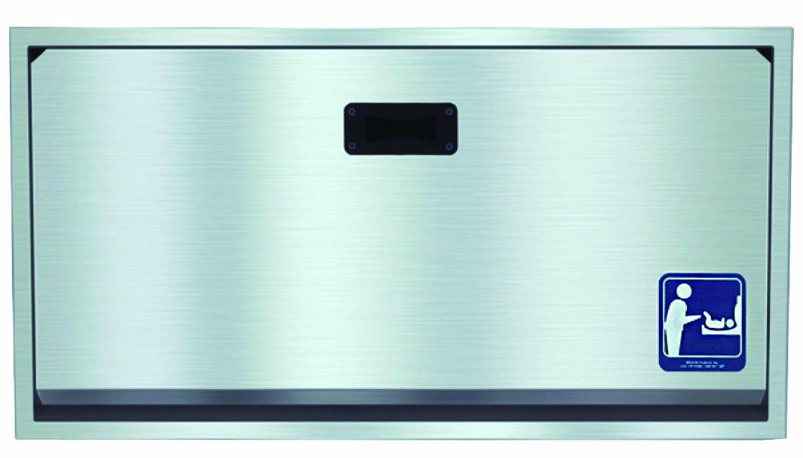 BradleyEmergency Fixtures 962-110000 Stainless Steel Surface-Mounted Baby Changing Station, 37-1/2" Width x 21-5/8" Height x 4" Depth