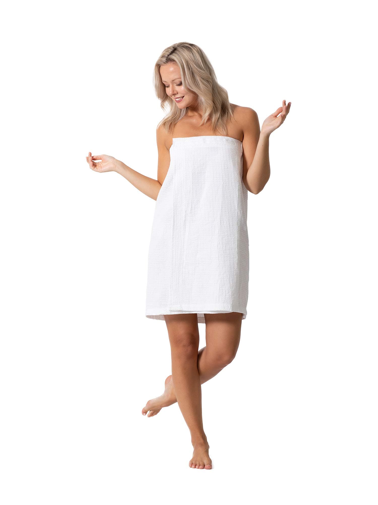 Women’s Waffle Spa Body Wrap with Adjustable Closure