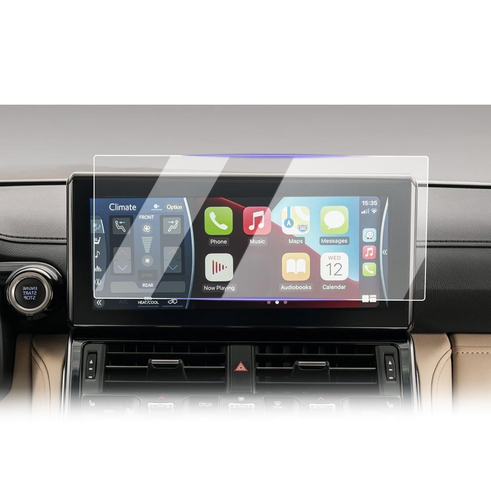 LUWU for 2021-2023 Toyota Land Cruiser 300 Screen Protector 12.3Inch LC300 Screen Protector 2023 Toyota Land Cruiser LC300 Accessories PET 2022 2023 Land Cruiser 300 Touchscreen Protective Film 2Pcs