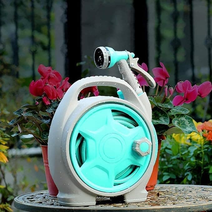 Hose Reel Cart Garden Hose Reels for Outside Heavy Duty Portable Lightweight Garden Hose Cart, Hose Reel with Water Pipe, Extendable Water Pipe Storage Rack, Flower Watering Artifact