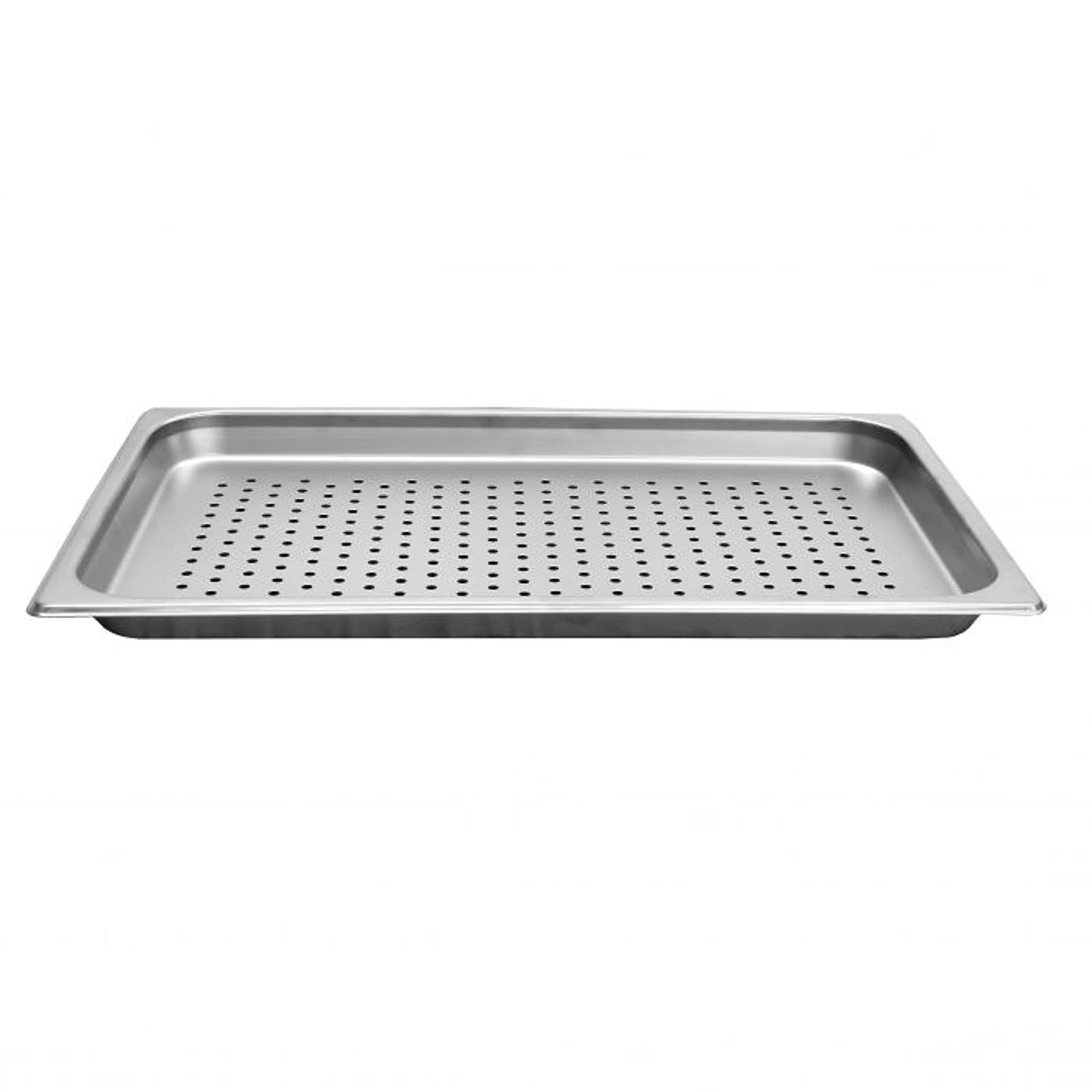 TrueCraftware-Full Size 1-1/4" Deep Perforated Stainless Steel Anti-Jamming Steam Pan 24 Gauge- Chafing Steam Food Pan Anti-Jam Table Hotel Pans for Restaurant Family Events Personal Catering Use