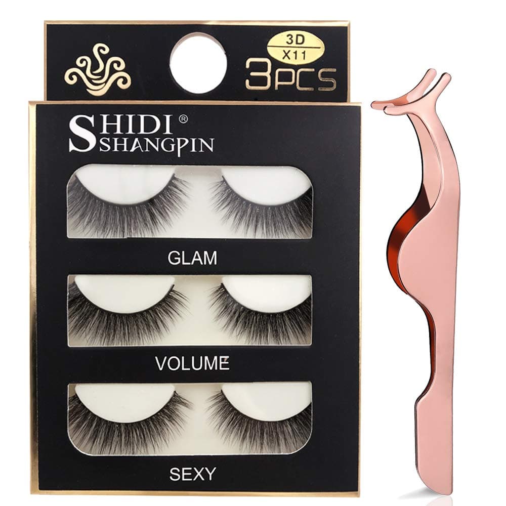 Falses Eyelashes, 3D Handmade False Eyelashes Face Eyelashes Set for Natural Look with False Lashes Applicator (X11)