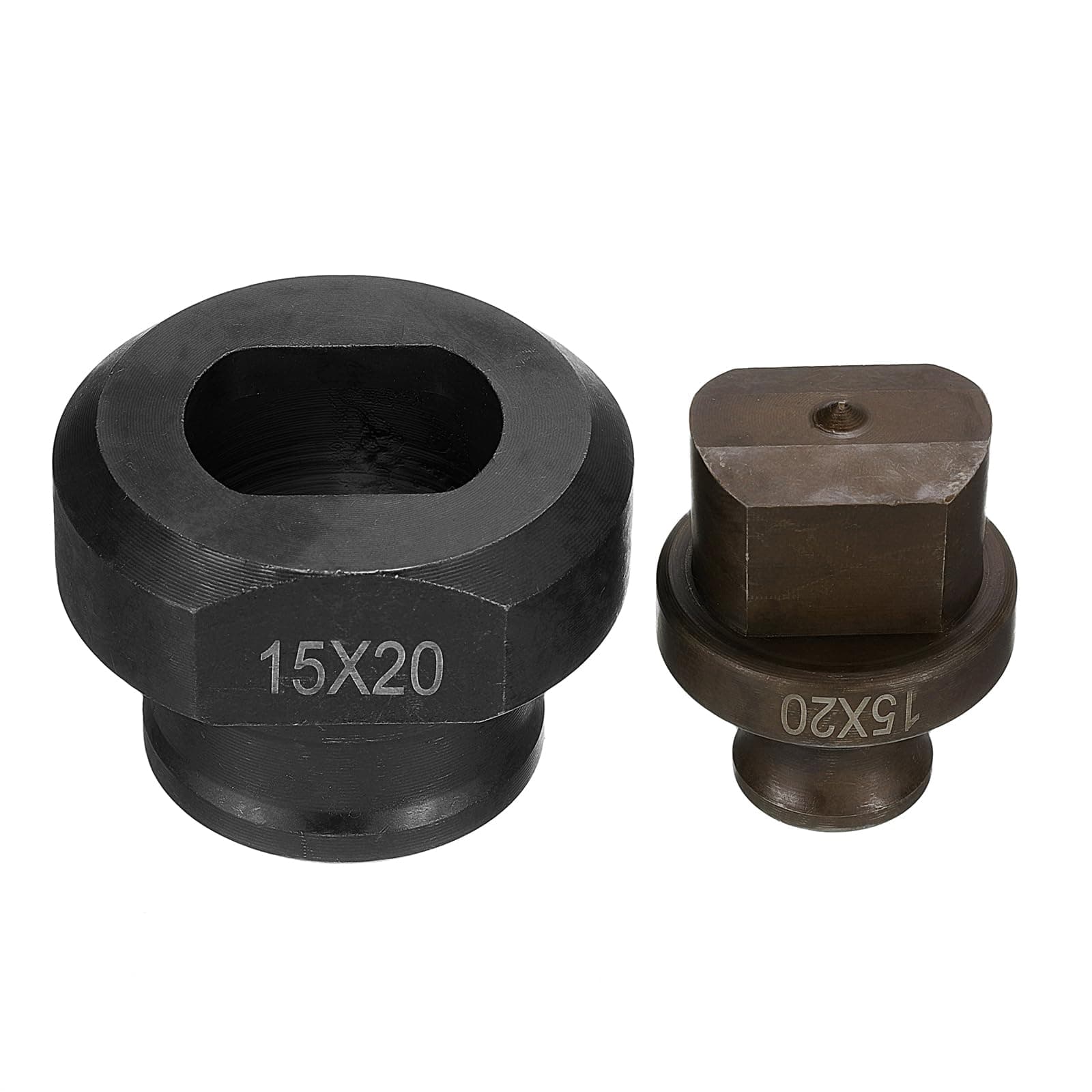 HARFINGTON Hydraulic Hole Punch Die Φ15×20mm, Carbon Steel, Electric, Industrial, Burgundy & Black