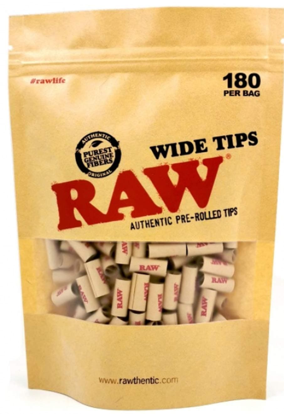 Wide Pre-Rolled Filter Tips in Paper Bag - Bag of 180