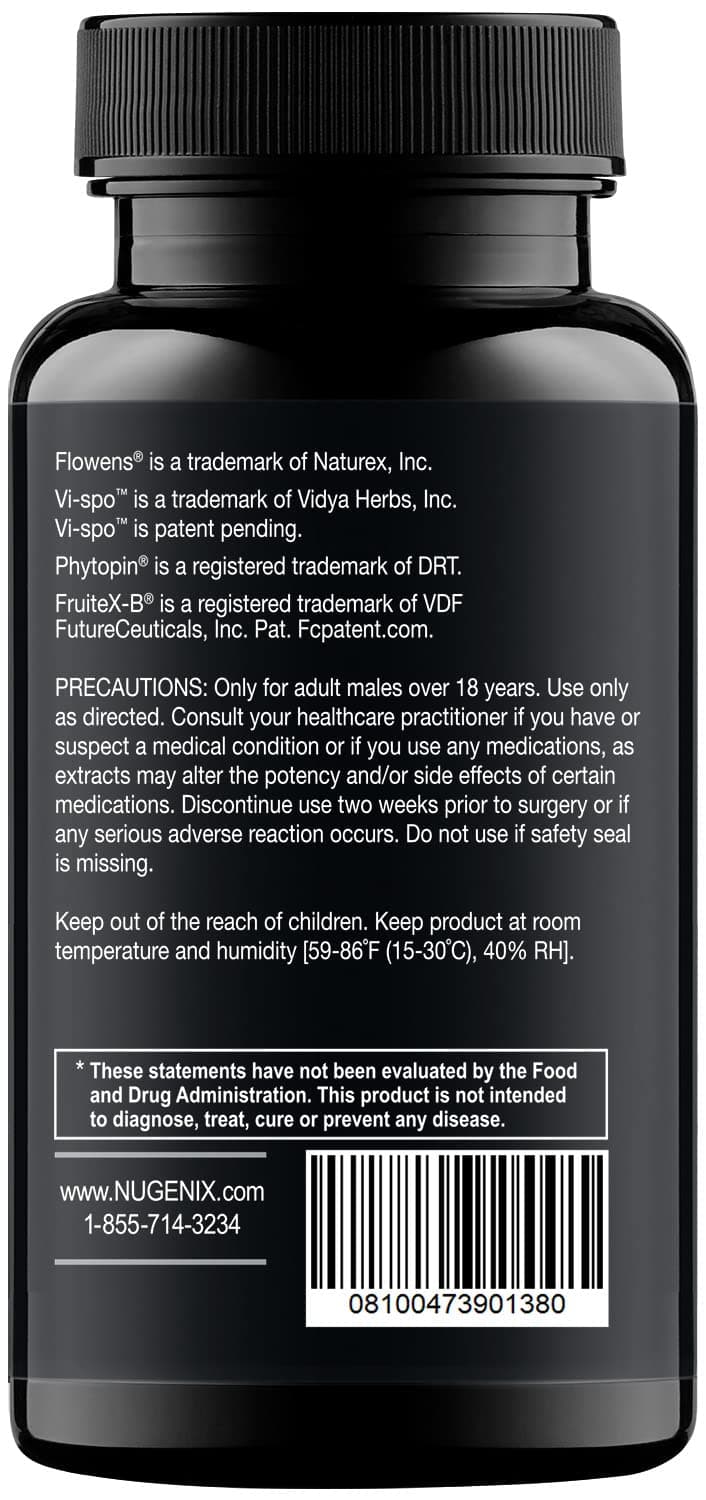 Nugenix Full Potency Prostate - Prostate Support Supplement for Men's Health, Clinical-Strength, Saw Palmetto, Increase Urinary Flow and Frequency, and Support Prostate Function, 60 Capsules