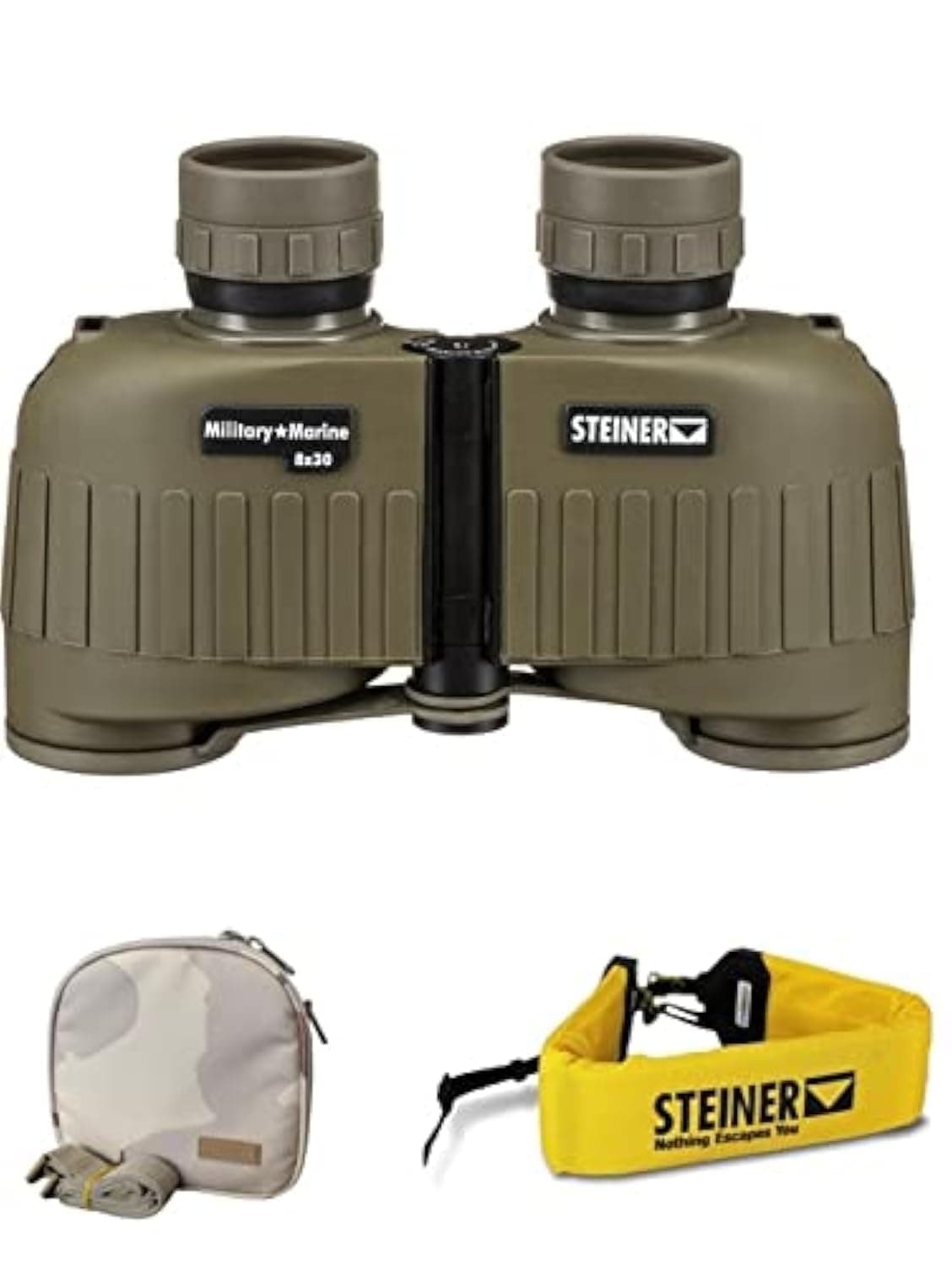 Steiner Binoculars8x30 Military Marine + Float Strap & Premium Camo Case