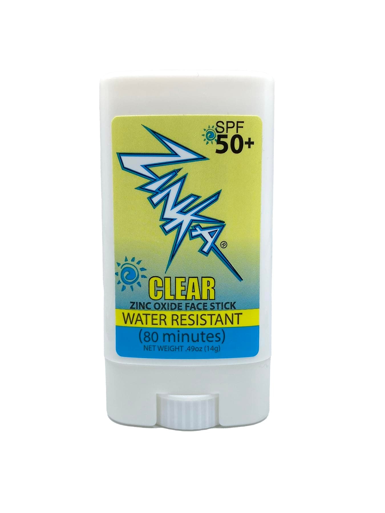 Zinka Clear Zinc Oxide Sunscreen Stick SPF 50 0.49oz (14g)